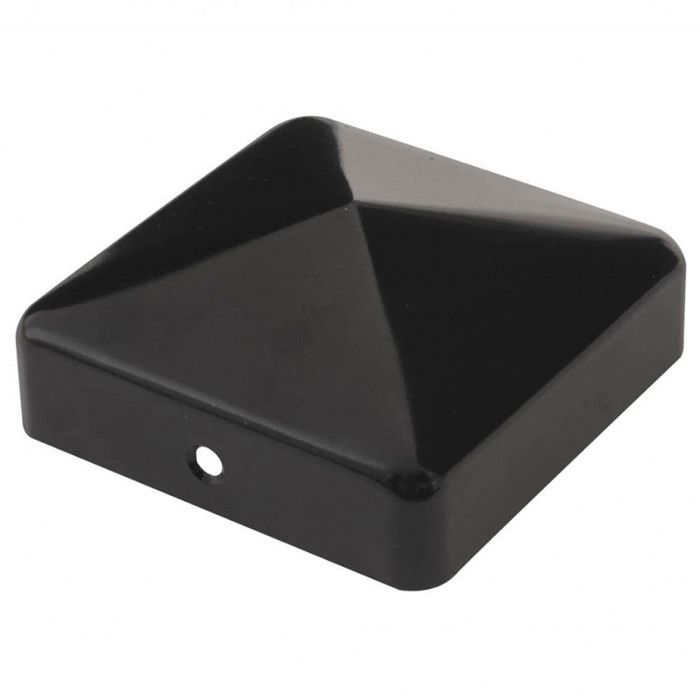 Chapeau pyramide noir pour poteau bois - 9x9