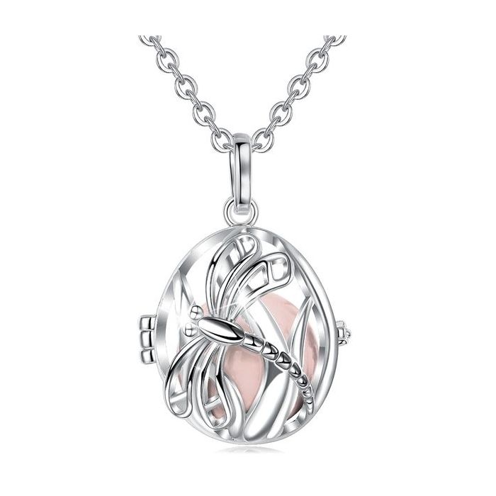 Bola De Grossesse En Cuivre Plaque Argent Libellule Avec Grelot Rose Longueur Collier 114 Cm Matiere Pendentif Cuivre Cdiscount Puericulture Eveil Bebe
