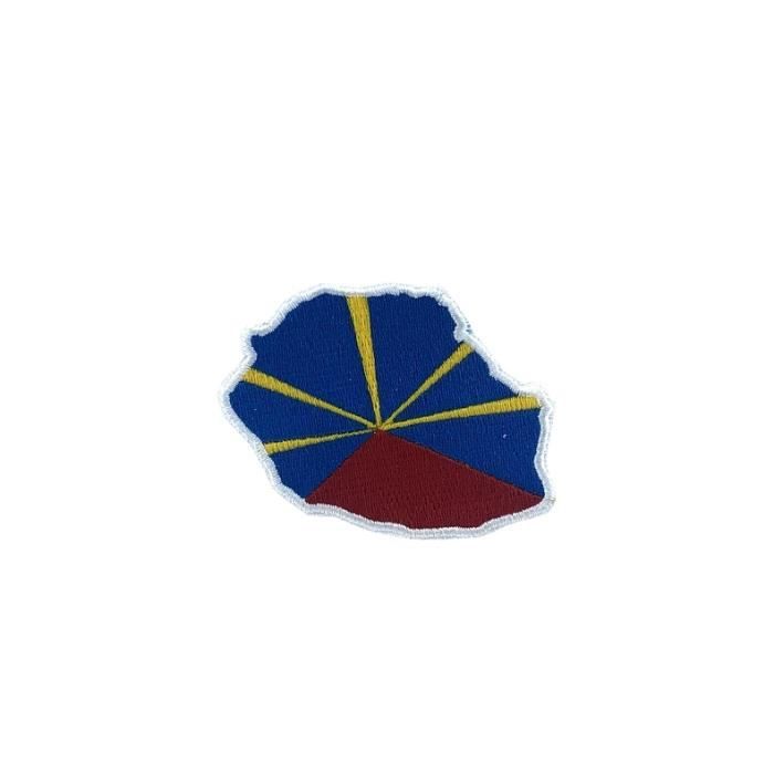 Patch Ecusson Brode Thermocollant Badge Drapeau Ile De La Reunion Carte Broderie Cdiscount Beaux Arts Et Loisirs Creatifs