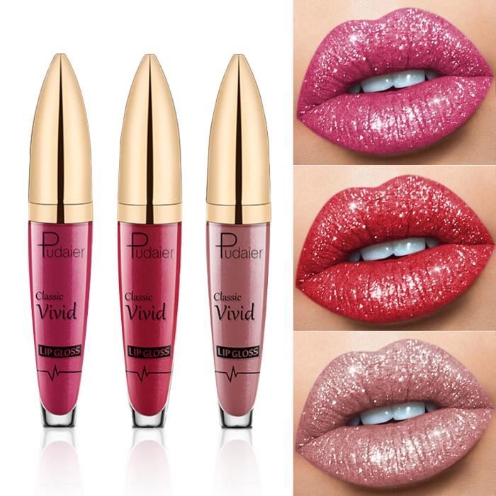 Rouge à Lèvres Intense Brillant MAKKI - Effet Scintillant (shimmery) Et Imperméable - Formule Stick - Sans Cruauté Envers Les Animaux