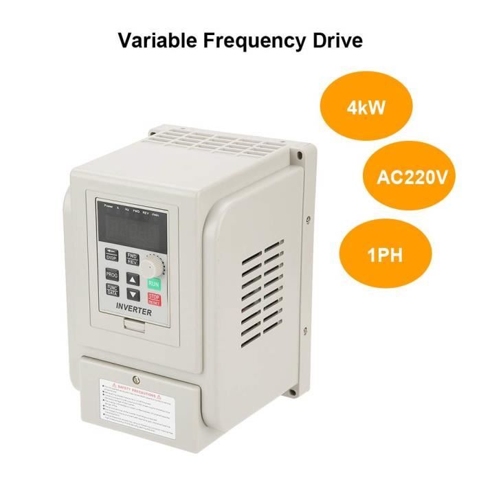 Variateur De Frequence Monophase A Triphase Onduleurs Et Convertisseurs 220vac 4kw Vfd Convertisseur Universel Pour Le Controle De La Vitesse Du Moteur Outils Electriques Outils Manuels Et Electriques