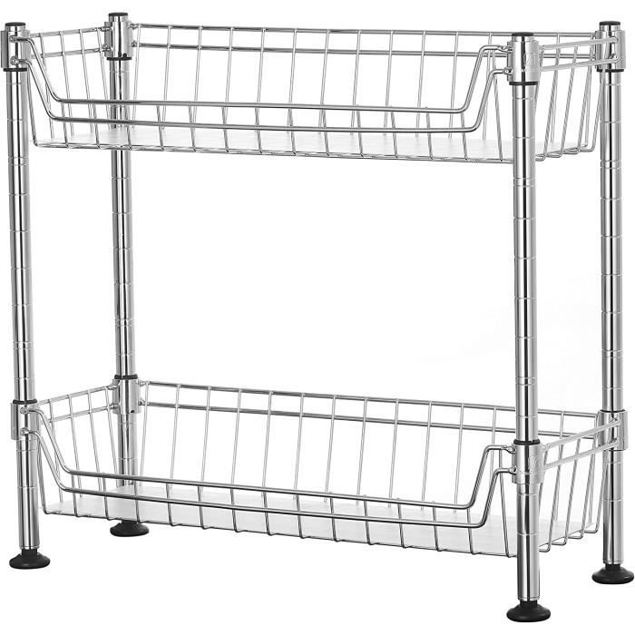 Étagère À Épices Amovible-Étagère De Rangement À 2 Étages-Pour Cuisine