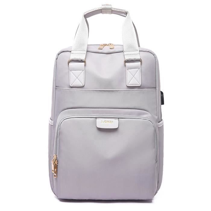 Sac Une Dos Pour Ordinateur Portable Etanche Femme Une La Mode Fille 15 15 6 Pouces Sac Une Dos Femmes Hommes Oxford Gris Achat Vente Sac A Dos 6410437763722 Cdiscount