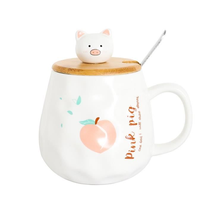 Hotmiss Tasse en céramique en forme de cochon avec animal