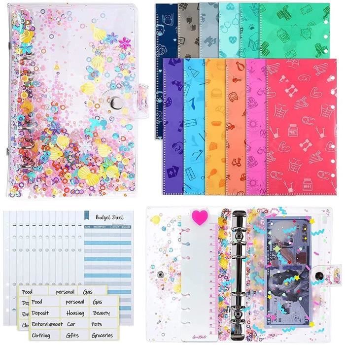 3 Classeurs à Anneaux A6 Transparents - PVC, Anneaux Métalliques - Format 12,5 X 18,2 Cm - Pour Feuilles Mobiles, Carnets, Organisation - 5