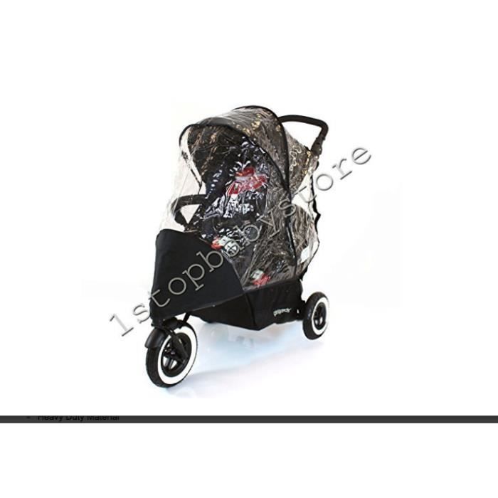 Housse De Pluie Pixini Pour Poussette - PVC Transparent - Imperméable - Compatible Cynebaby California