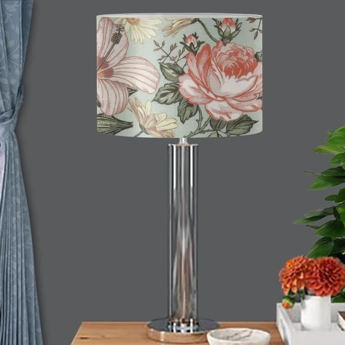 Lampe de Bureau LED avec Abat-Jour Floral Réglable