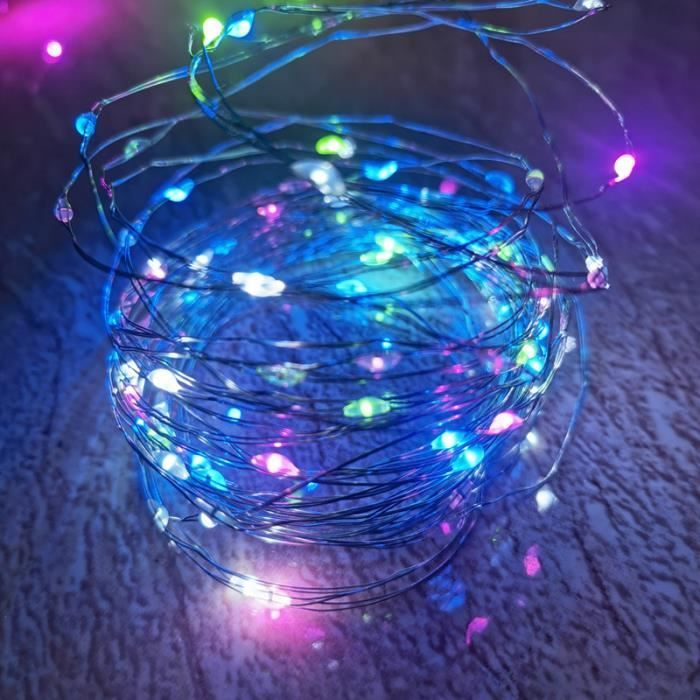 Guirlande lumineuse connectée 10 m en fil de cuivre