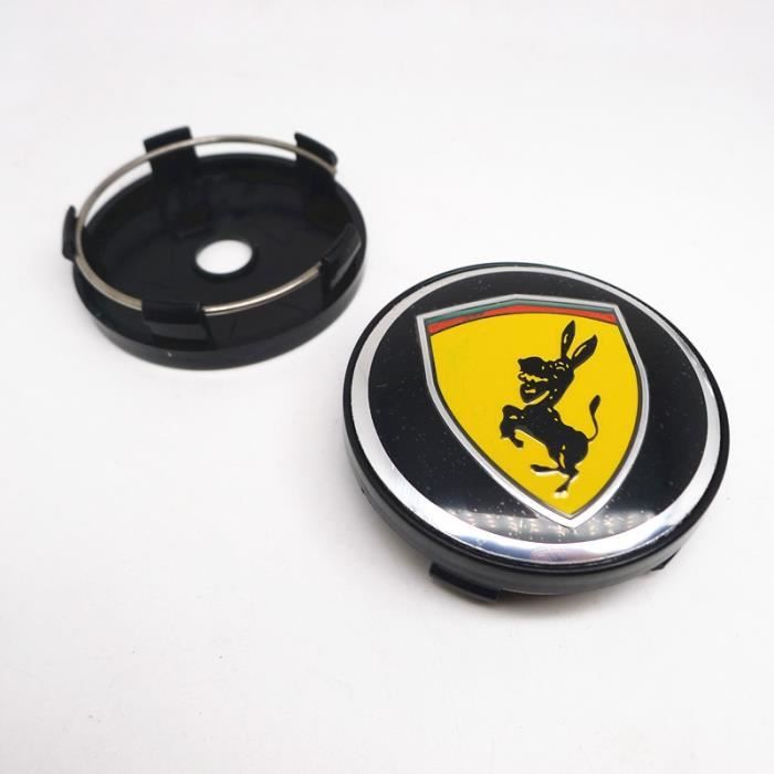 Lot De 4 Bouchons De Centre De Roue BRABUS - Aluminium Noir/or - Diamètre 75 Mm - Réf. 000-100-16 - Neuf