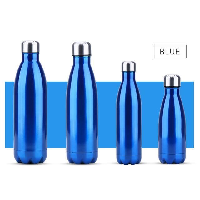 Grande bouteille thermos de voyage en acier inoxydable avec poignée
