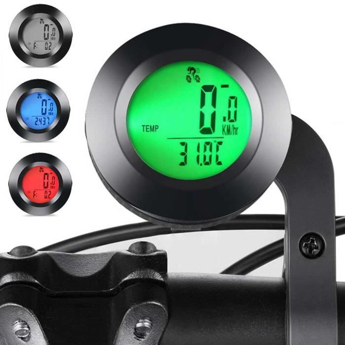 Compteur de V lo Sans Fil tanche Num rique Rond Lumineux