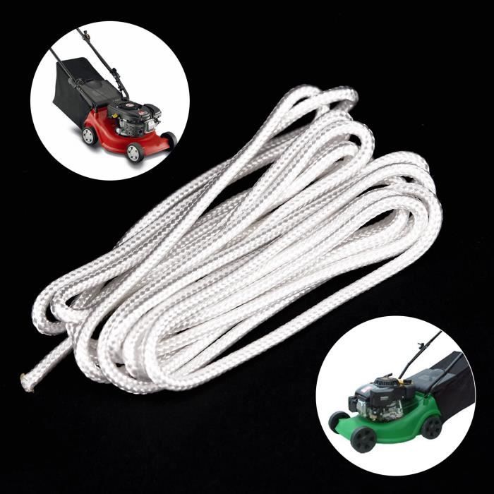 XYWHPGV Corde de démarrage à rappel 3 mètres 9.84ft 4mm diamètre cordon de traction en Nylon pour 168f 170f tondeuse à gazon tondeuse tronçonneuse pièces de moteur(96c57 c0bad 7e4e7 50f27 5aac9 c0ae4