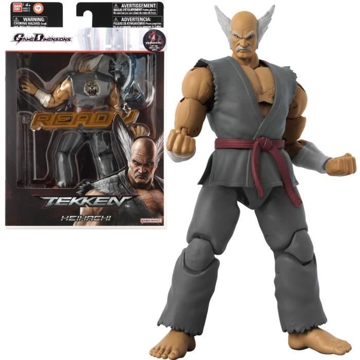 Figurine daction Tekken - BANDAI - Heihachi Mishima - 17 cm - Figurine articulée - Licence Game Dimensions
