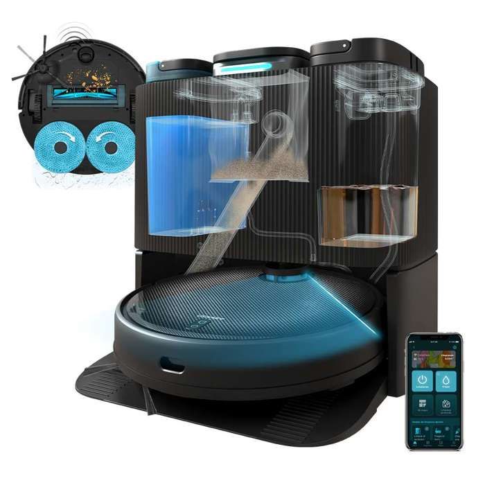 CECOTEC Conga 11090 Spin Revolution Home&Wash aspirapolvere robot, 1000