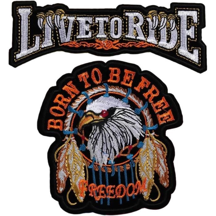 Écusson Brodé Aigle Américain Armée - Patch Punk Rock Moto - Thermo-collable Ou à Coudre - Taille Unique - 7