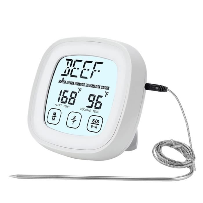 Numérique Thermomètre à Viande, Pliage Alimentaire Thermomètre, étanche