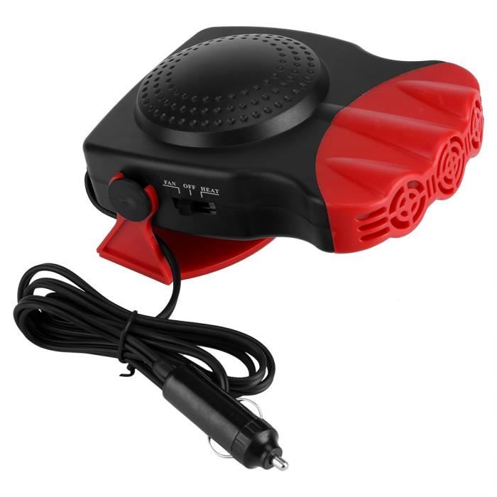 Ventilateur Chauffant Voiture 12V - 500W, Chaud/froid, Prise Allume-cigare, Dégivrage Pare-brise