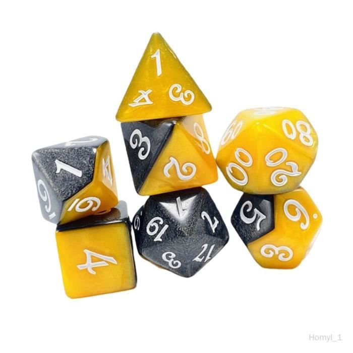 DollaTek 15 pièces ensemble complet de dés polyédriques D3-D100 ensemble de dés de jeu pour jeux de table de rôle noir et blanc DollaTek 15 pièces ensemble complet de dés polyédriques D3-D100 ensemble de dés de jeu pour jeux de table de rôle noir et blanc