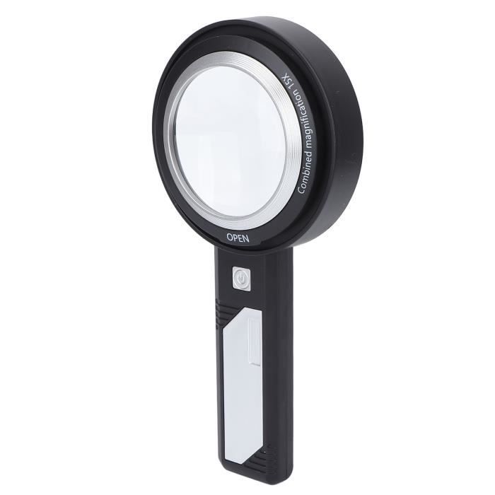Carson Loupe à main 7x (3.8 cm) éclairé par LED | Loupe asphérique portable pour les loisirs, l'art, l'artisanat, l'aide à la lecture, la dégénérescence maculaire, l'aide à la basse vision (SV-70