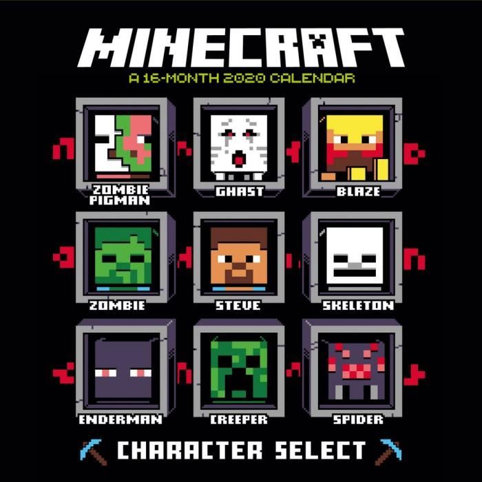 Calendrier 2020 30X30 Minecraft - Cdiscount Beaux-Arts et Loisirs créatifs