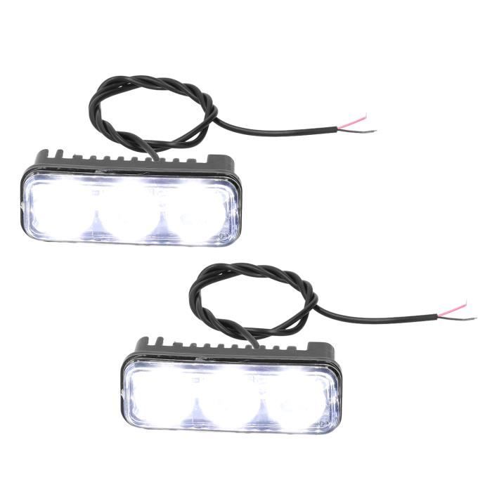 ECLAIRAGE ATELIER - LED DRL Lampe de circulation diurne universelle à LED  pour calandre avant pour voitures et motos - Cdiscount Auto