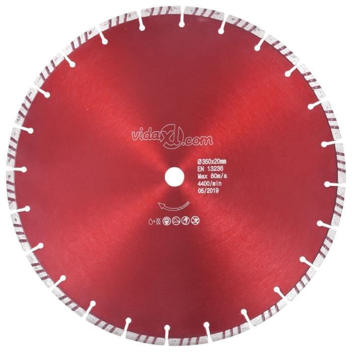 Disque De Coupe Diamanté Avec Turbo Et Trous Acier 350 Mm - Disque De Diamant - Disques De