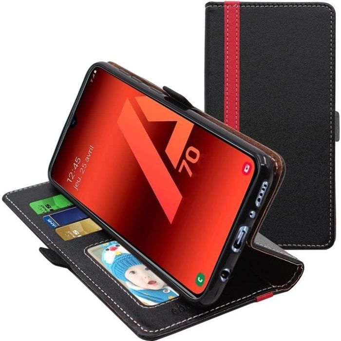 Bleu foncé PEGOO Coque Galaxy A70,Housse Antichoc Armure Protection Housse Coque Etui avec Support Cover Case pour Galaxy A70 