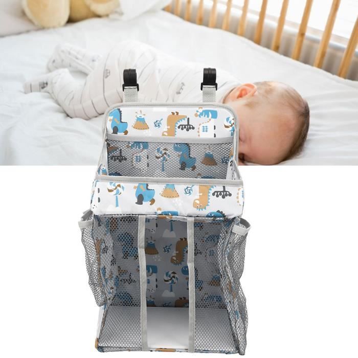 Sac Suspendu De Lit Bebe Sac Rangement De Couches Bebe Organisateur Grande Capacite Gris 43 X 25 Cdiscount Maison