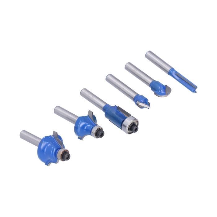Fraises Affleurement YIXISI - Lot De 4, Tige 6.35mm, 3 Tailles (11.9mm, 20mm, 25mm) - Pour Bois Et CNC