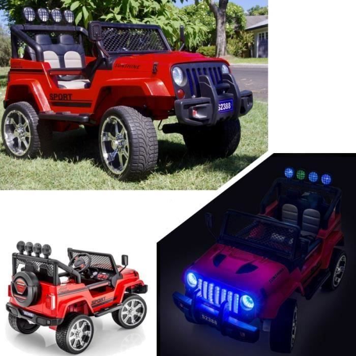 Voiture Quad Electrique 4x4 Jeep Enfant 4 Moteurs 12 Volts Pneus