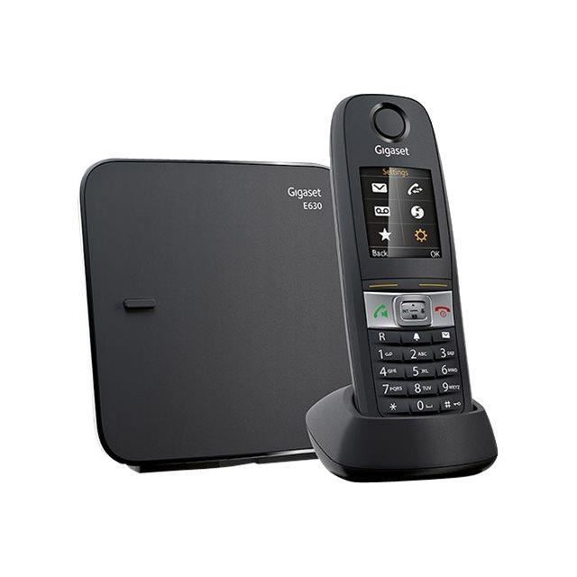 Téléphone sans fil Gigaset E630 - Noir - DECT - Résistant aux éclaboussures et aux chocs - Babyphone - ECO DECT
