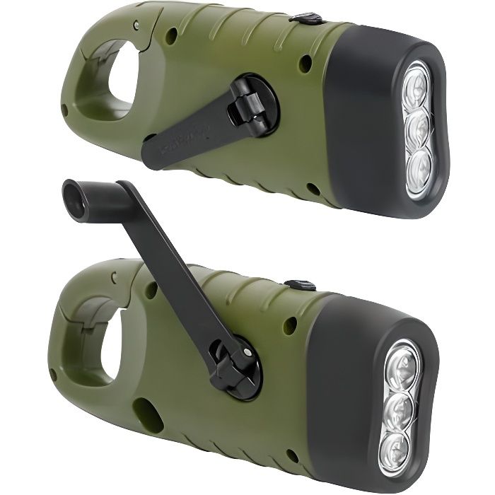 Acheter Lampe de poche LED Portable, torche Dynamo à manivelle, lanterne  multifonctionnelle, énergie solaire, Rechargeable