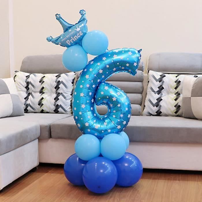 LOOK-6 Ans enfant garçon fille fête d'anniversaire décor Ballon de papier  d'aluminium de 32 pouces - Cdiscount Maison