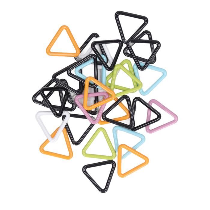 30 Marqueurs De Points Triangulaires En Métal Coloré - Pour Tricot Et Crochet