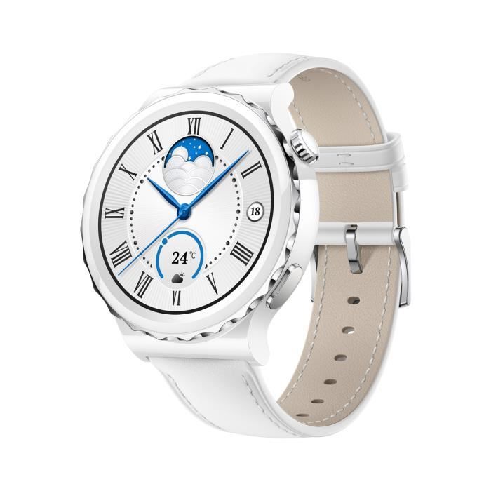 Huawei Watch GT 3 Pro 43mm GPS White White Leather Strap