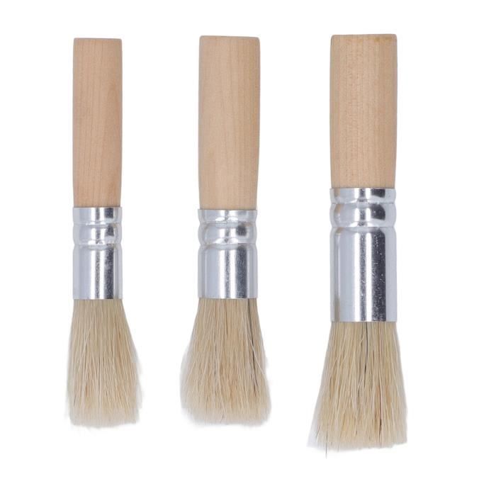 Brosse A Pochoir Acrylique Ccmart - Lot De 3 Pinceaux U00e0 Pochoir Eois Et Poils Naturels (pour Peinture Acrylique, Peinture U00e0 Brosse à Pochoir Pour Peinture