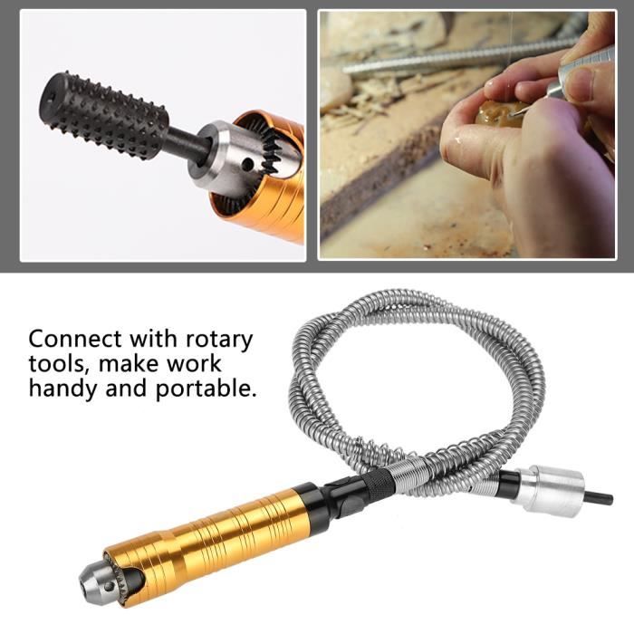 Arbre Flexible Perceuse 104 Cm - Rallonge Meuleuse Rotative 3,2 Mm - Pour Travaux Précis
