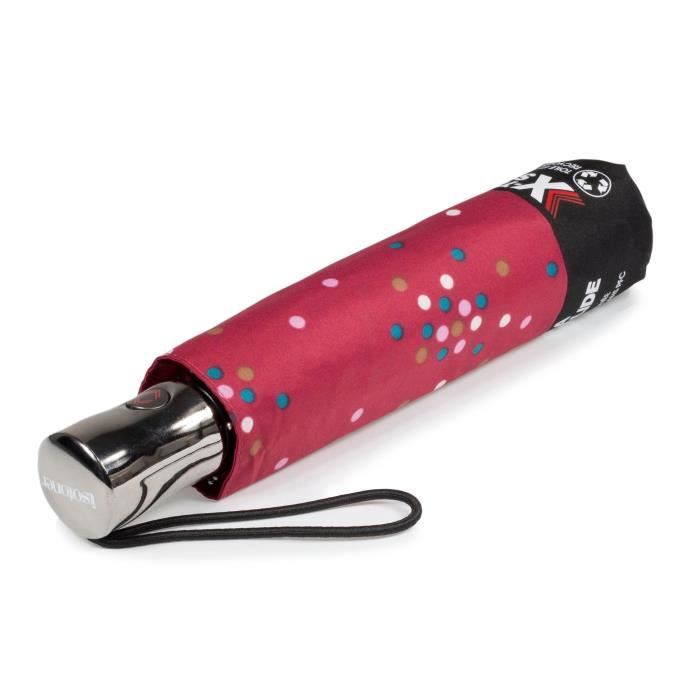 Isotoner Parapluie x-tra solide anti retournements pois cerise femme