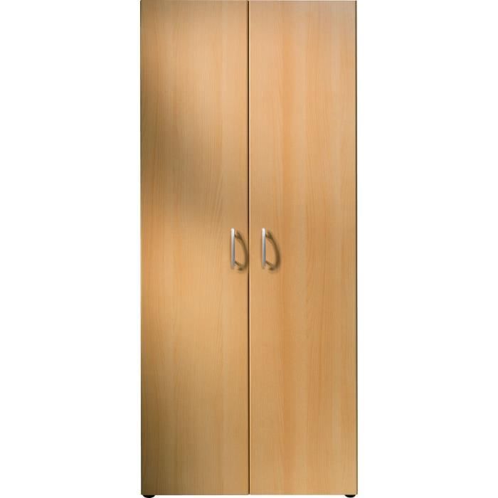 Armoire Penderie 2 Portes L 80 Blanche Pour Dressing Cellier