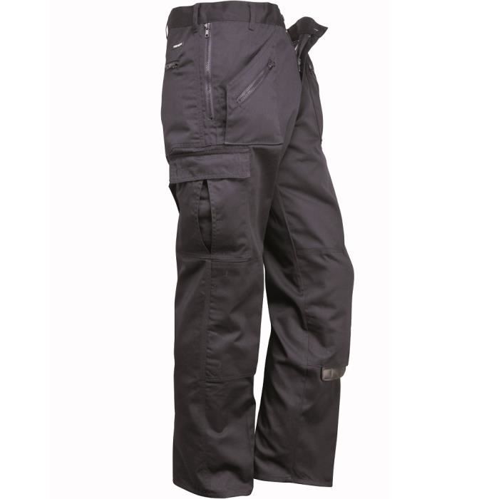 PANTALON DE TRAVAIL HOMME POCHES GENOUILLÈRES CARGO PANTALON DE NOIR J