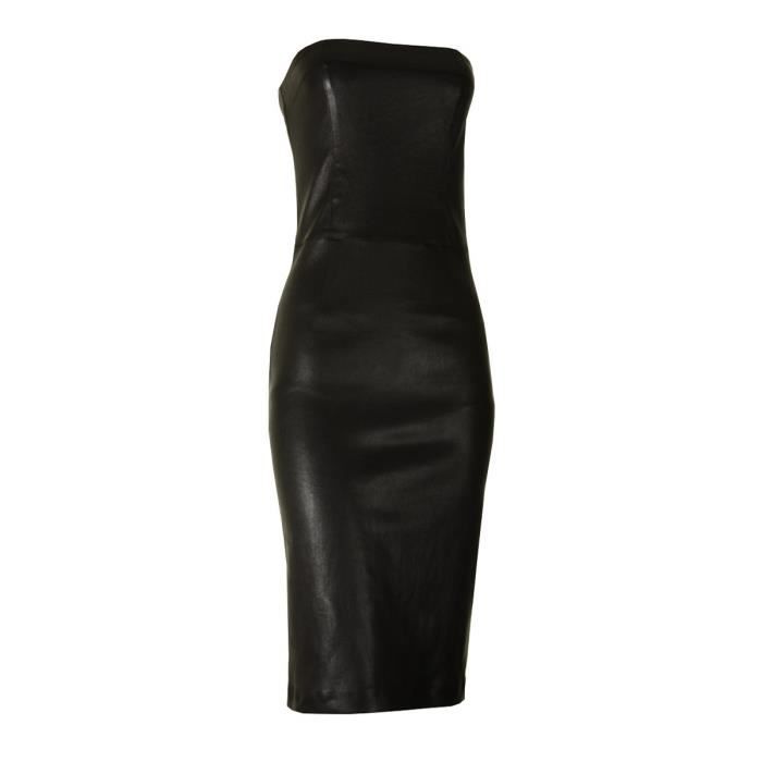 robe cuir bustier