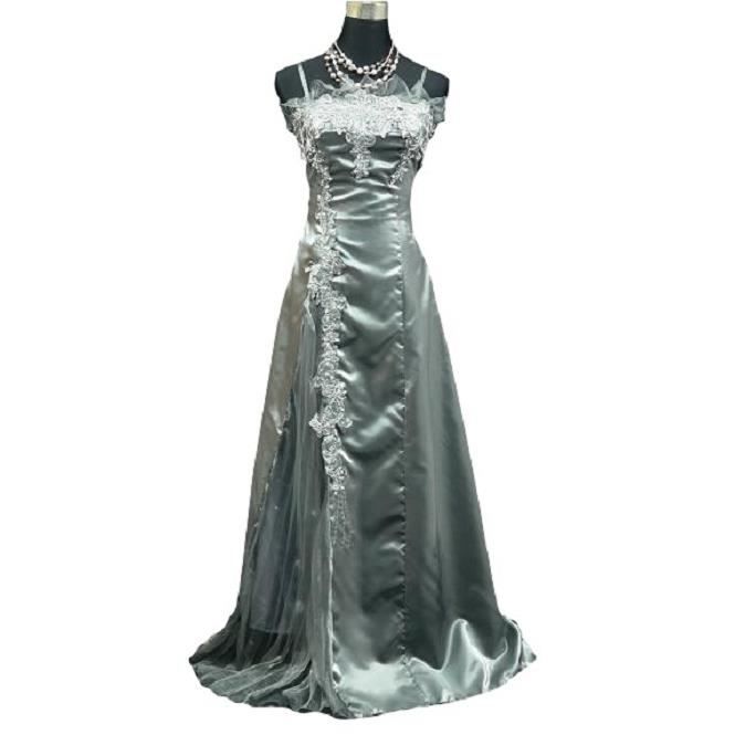 Robe De Ceremonie Longue Soiree Cocktail Mariage Grise Gala