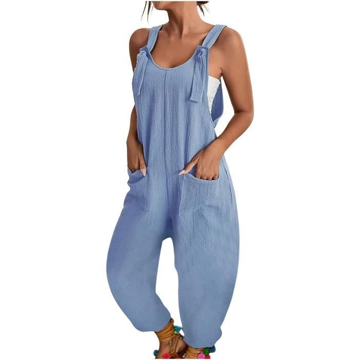 PANTALON Femme Ete Fluide Grande Taille Combinaison Pantalon