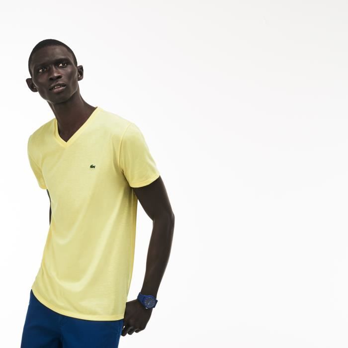 tshirt lacoste jaune