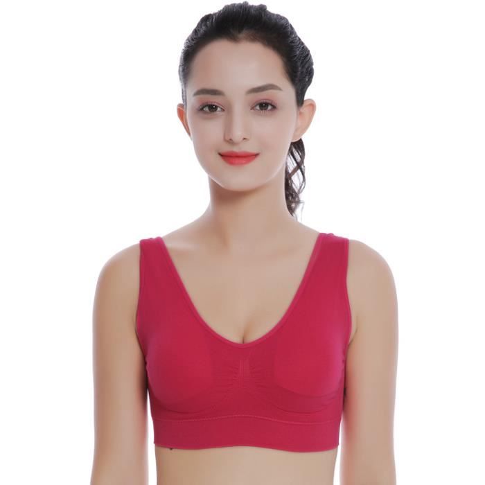 Soutien-Gorge De Sport Cocila Femme - Sans Armature - Double Couche - Coton - Lot De 2 - Pour Fitness Et Quotidien