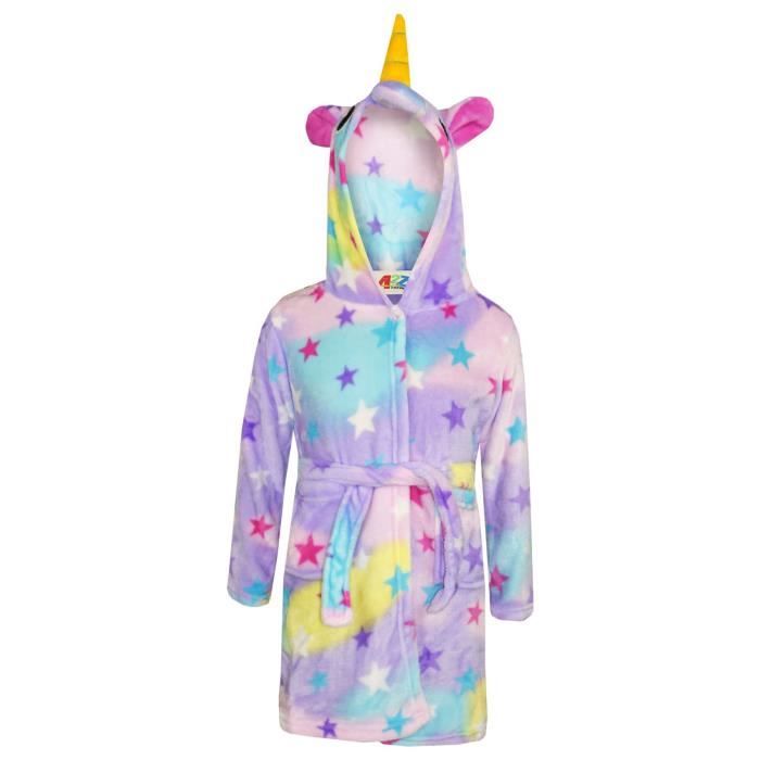 Peignoir Enfant Avec Capuche Unisexe 3d Animal Licorne Vetements