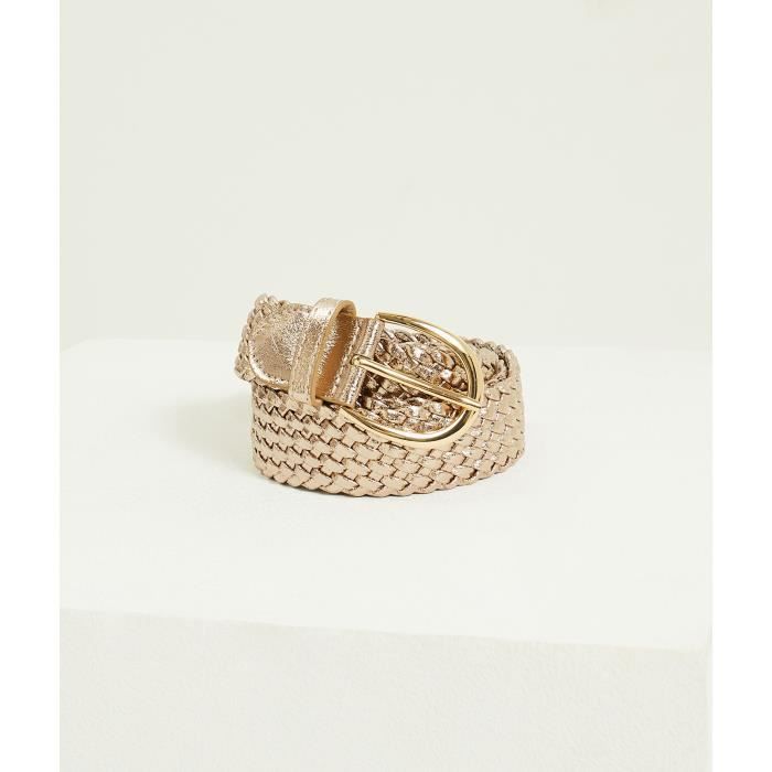 GRAIN DE MALICE Ceinture tressee femme Gold Cdiscount Pret a Porter