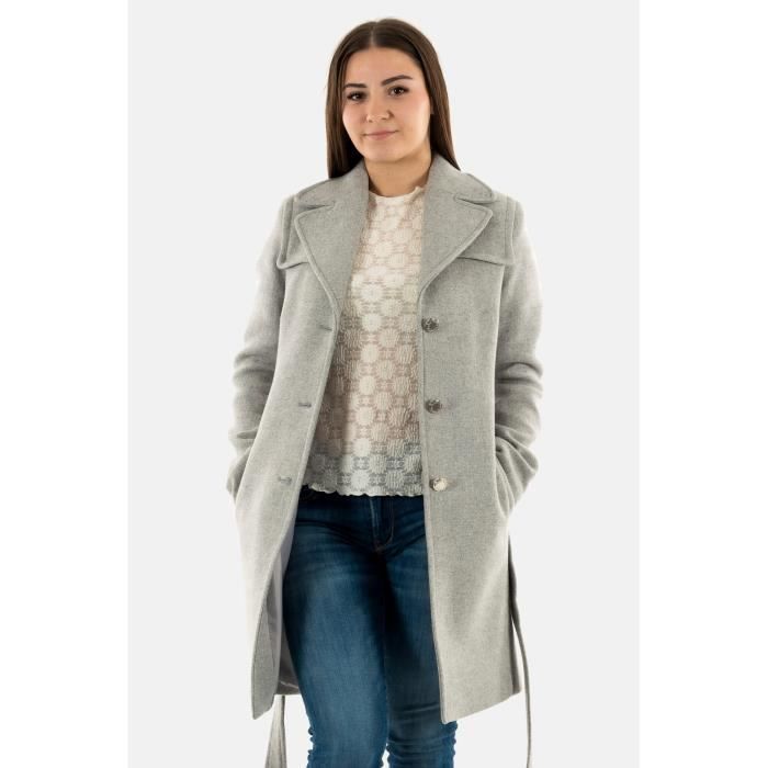 Manteau Femme Morgan Genial Gris Clair Couleur Gris Type de public Adulte Gris Cdiscount Pret a Porter