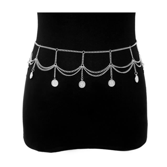 Sexy Ceinture bijoux femme Cha ne ceinture m tal fille ceinture boucle or Cha ne de corps ceinture Harnais de corps pour les robes e