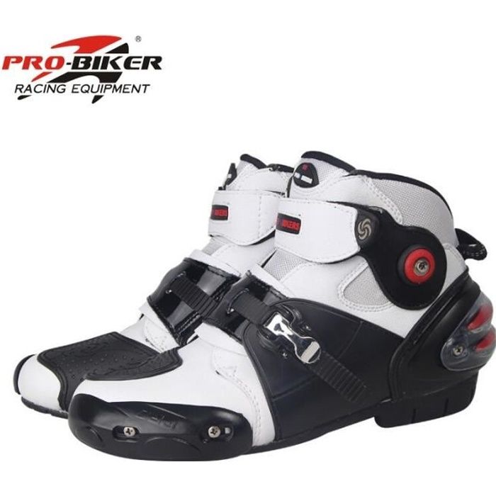 Bottes de moto en cuir pour hommes Profession Bottines de course de motocross